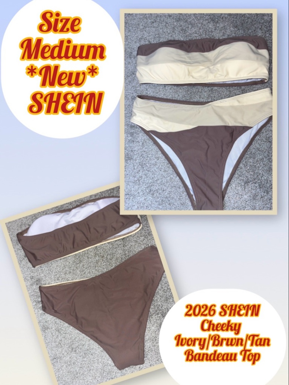 New SHEIN Sz Med Bandeau Bikini